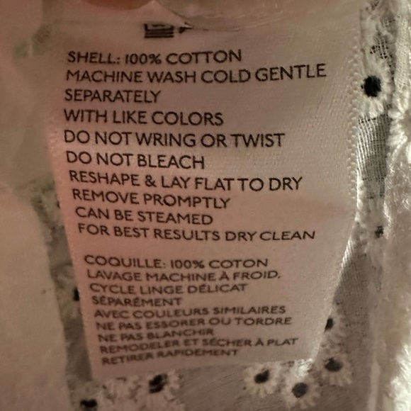 NWT Urban Outfitters White Tie Front Eyelet Crop Bolo Jacket Top medium - Picture 8 of 9